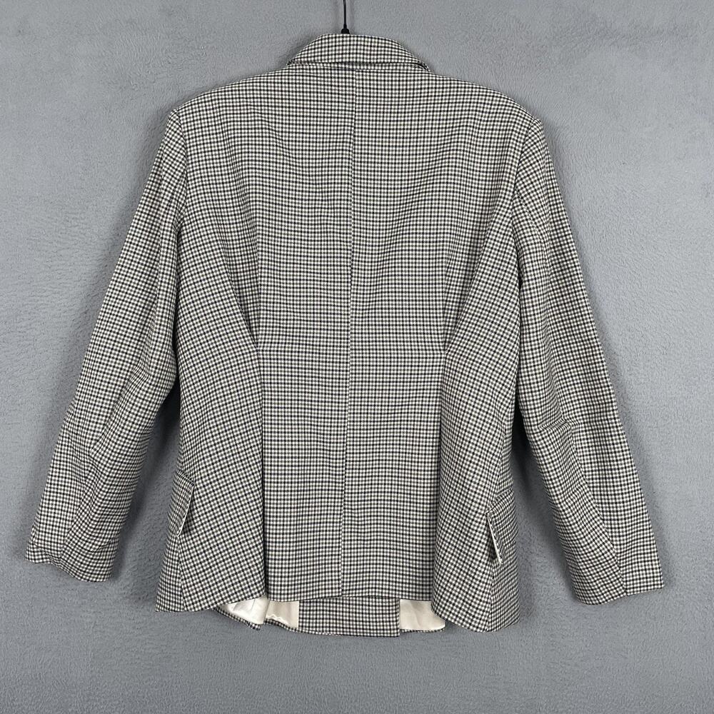 See By Chloé Blazer Womens Medium Beige Check Tweed Lined Double Breasted Jacket - Picture 2 of 14